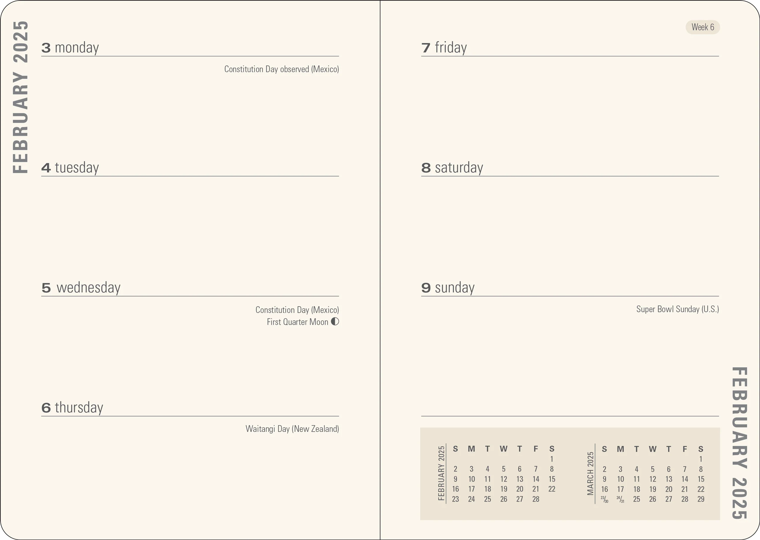 2025 Mushrooms Weekly Planner - Image 3