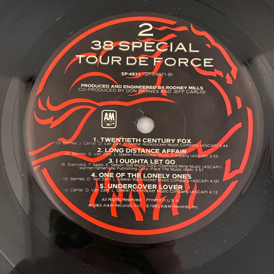 38 Special – Tour De Force LP USED VG+/VG - Image 4
