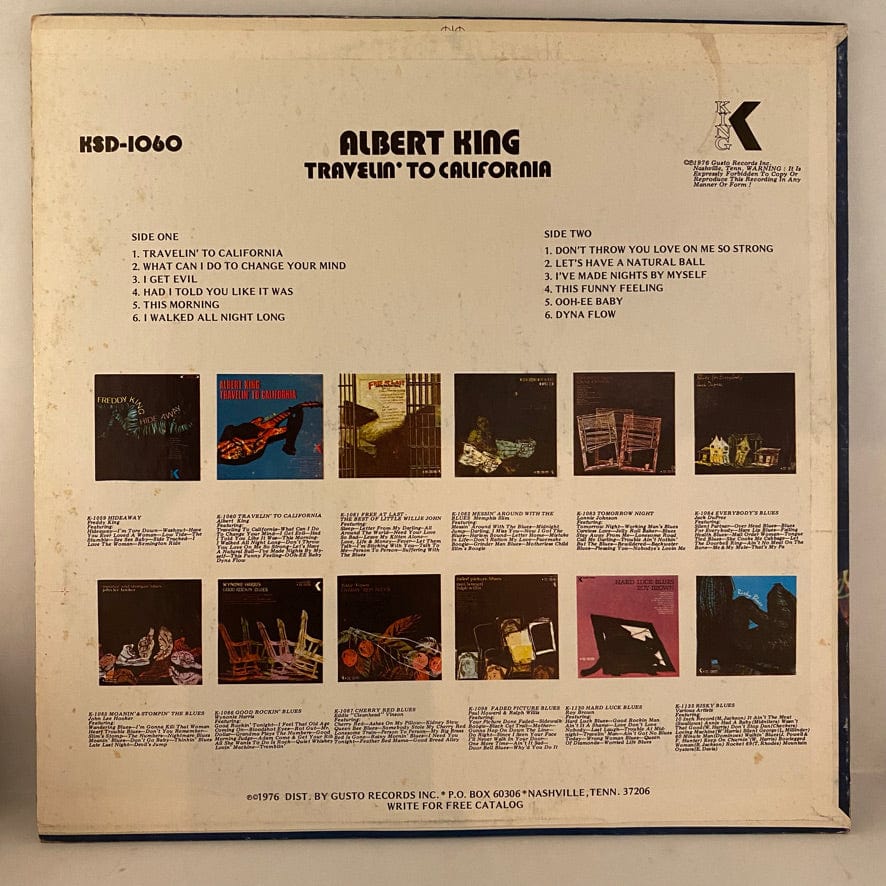 Albert King – Travelin' To California LP USED VG++/VG - Image 2