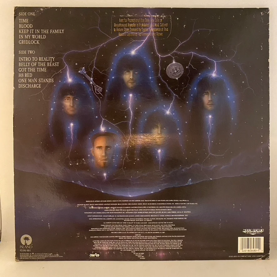 Anthrax – Persistence Of Time LP USED VG+/G+ 1990 Pressing - Image 2