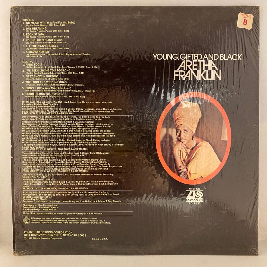 Aretha Franklin – Young, Gifted And Black LP USED VG++/VG+ 1972 Pressing - Image 2