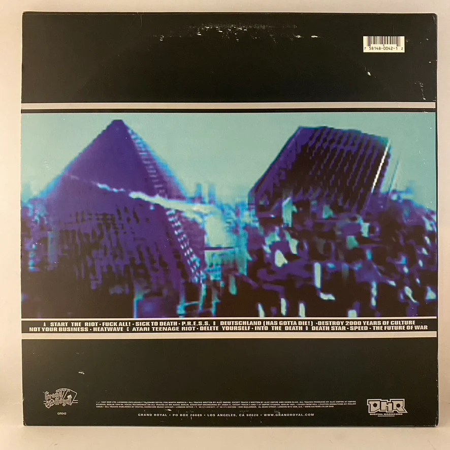 Atari Teenage Riot – Burn, Berlin, Burn! 2LP USED VG++/VG - Image 2