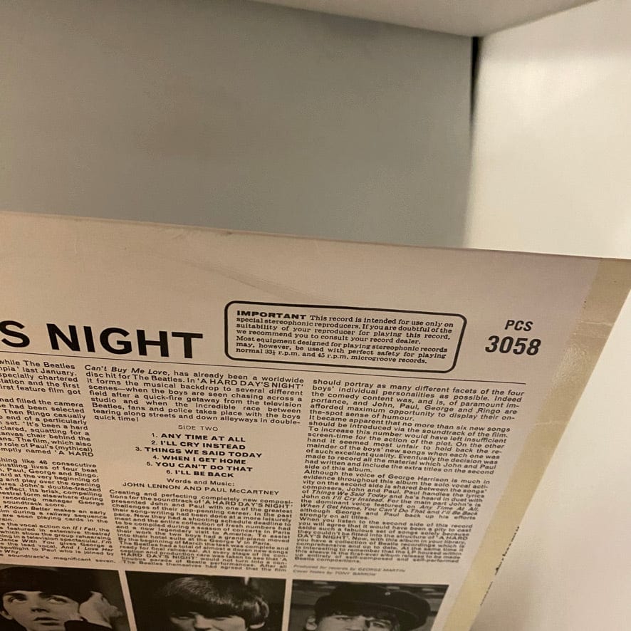 Beatles – A Hard Day's Night LP USED VG+/VG 1976 UK Pressing - Image 4