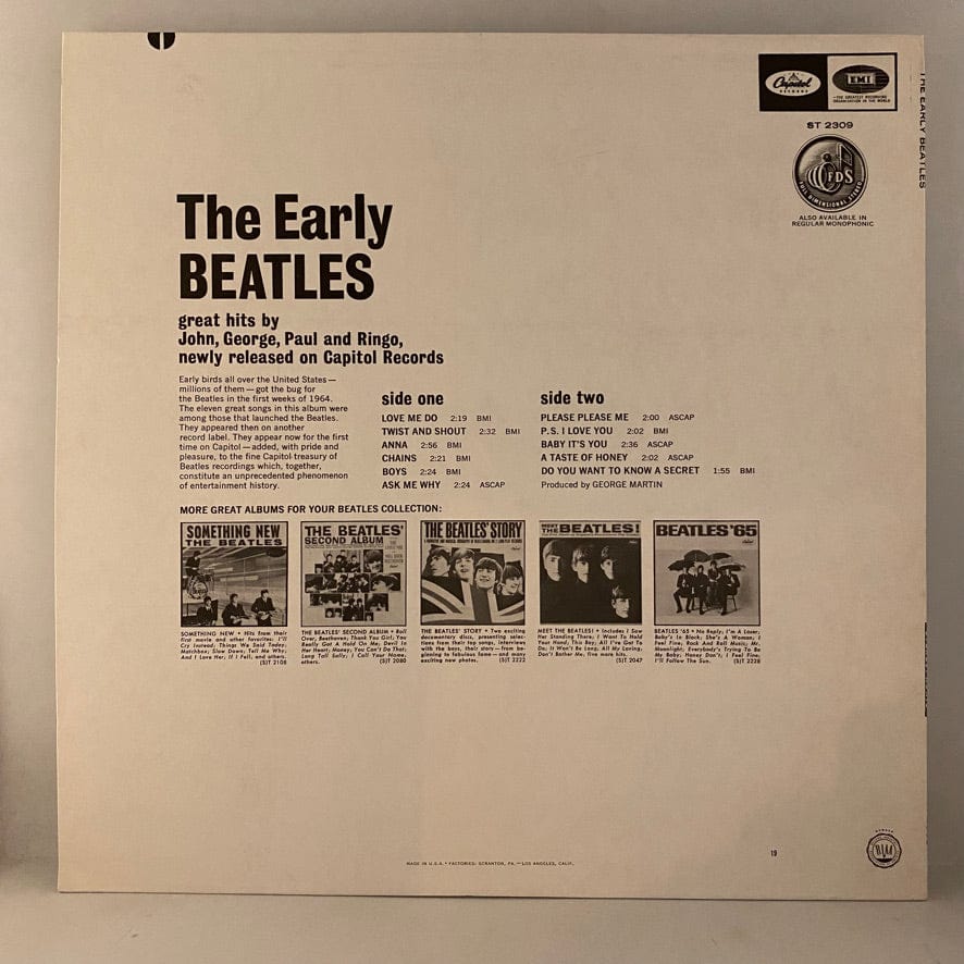 Beatles – The Early Beatles LP USED NM/NM 1971 US Pressing - Image 2