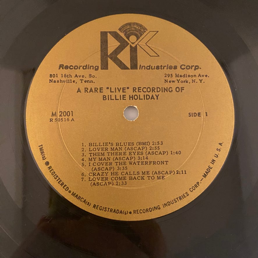 Billie Holiday – A Rare Live Recording Of Billie Holiday LP USED NM/VG+ 1964 Pressing - Image 4