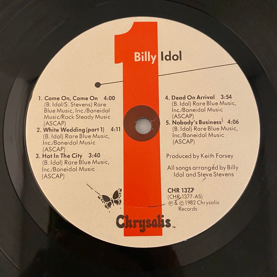 Billy Idol – Billy Idol LP USED VG++/VG++ 1982 Pressing - Image 3