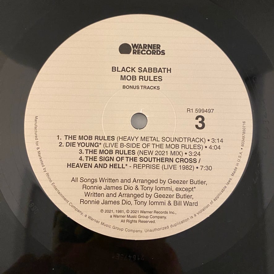 Black Sabbath – Mob Rules 2LP USED NM/NM Deluxe Edition - Image 5