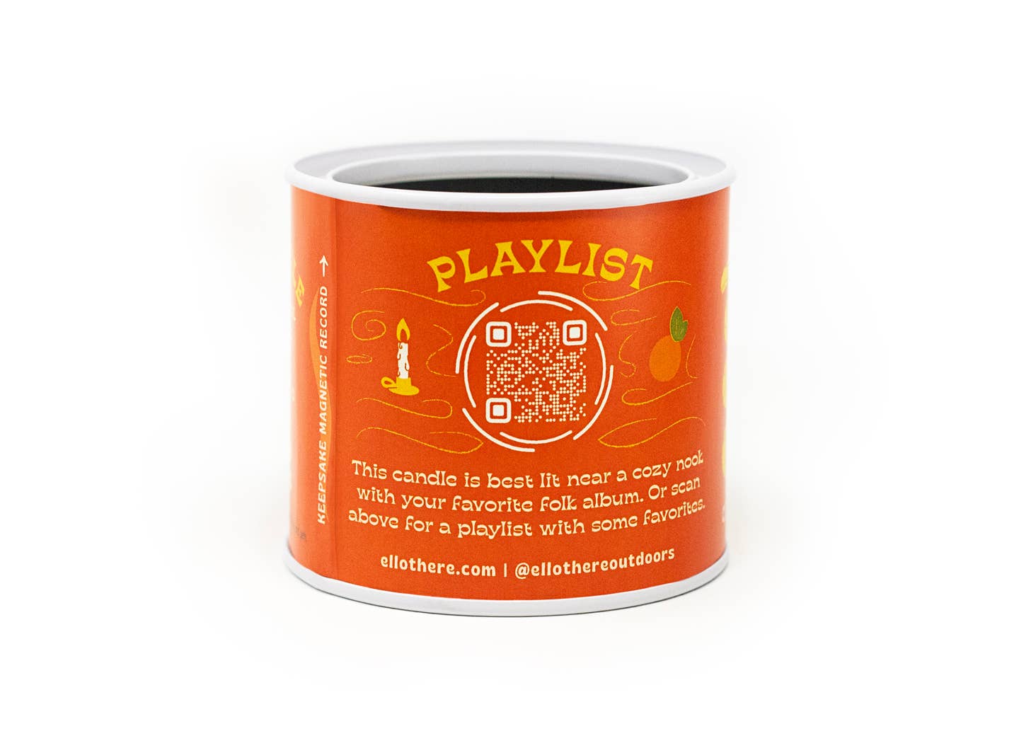Candle - Folk Cabin Soy Candle with Playlist & Vinyl Magnet - Image 4