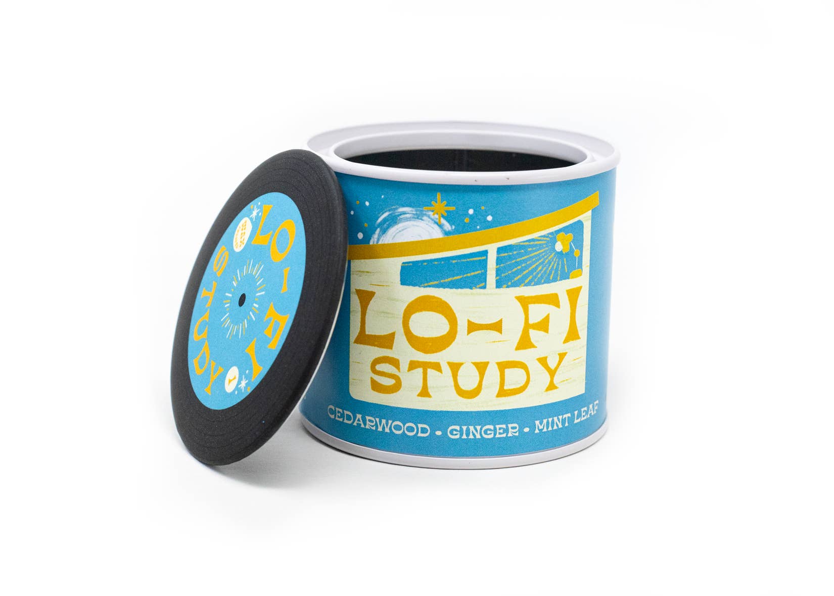 Candle - LoFi Study Soy Candle with Playlist & Vinyl Magnet - Image 3