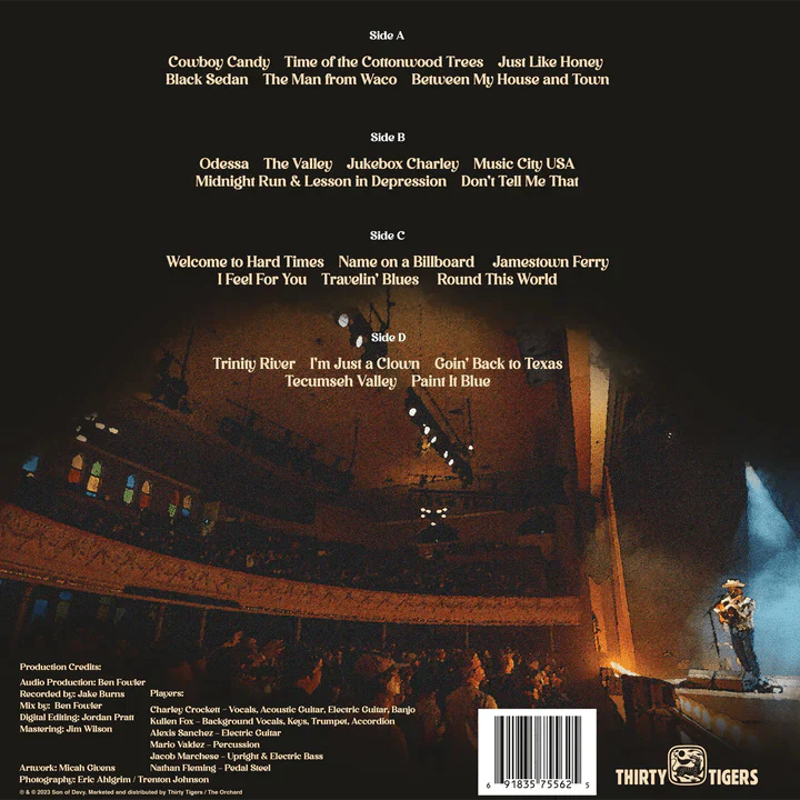 Charley Crockett - Live From The Ryman 2LP NEW - Image 2