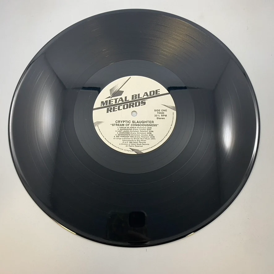 Cryptic Slaughter – Stream Of Consciousness LP USED Vinyl VG/VG+ - Image 4