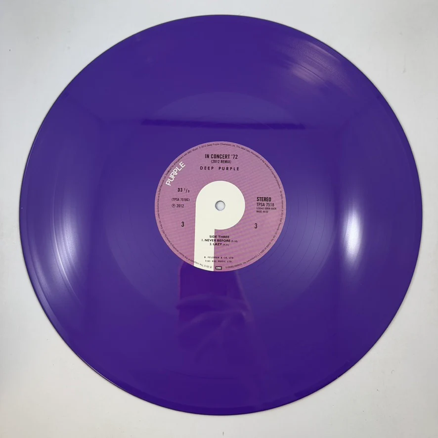 Deep Purple – In Concert '72 LP USED Vinyl NM/NM Color Vinyl - Image 8