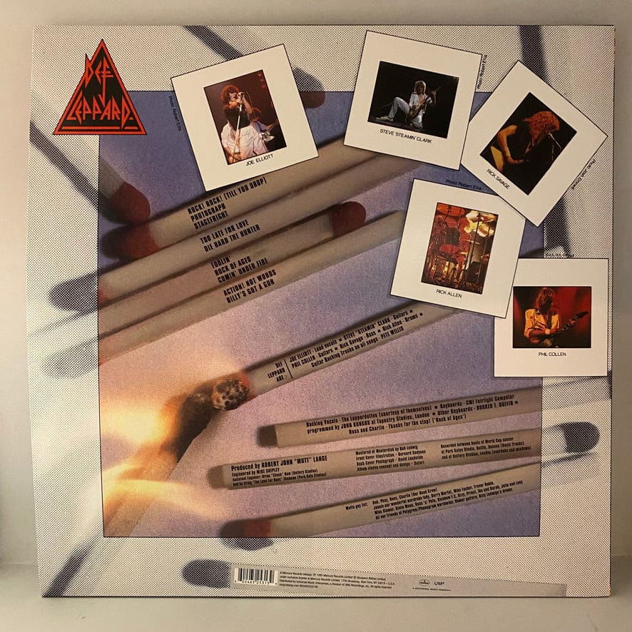 Def Leppard – Pyromania LP USED NM/NM Yellow/Orange Splatter - Image 2
