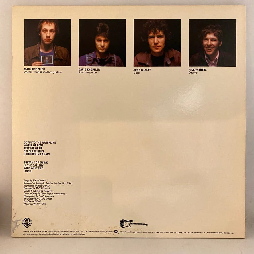 Dire Straits – Dire Straits LP USED VG+/VG 1979 Pressing - Image 2
