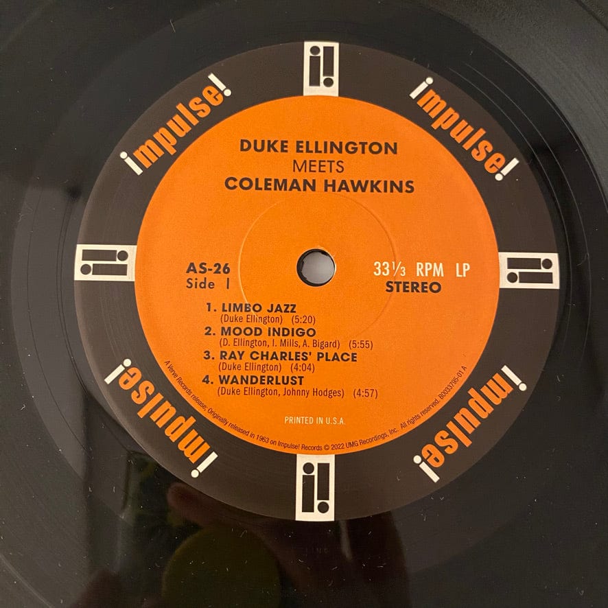Duke Ellington/Coleman Hawkins – Duke Ellington Meets Coleman Hawkins LP USED NM/NM 180 Gram - Image 3