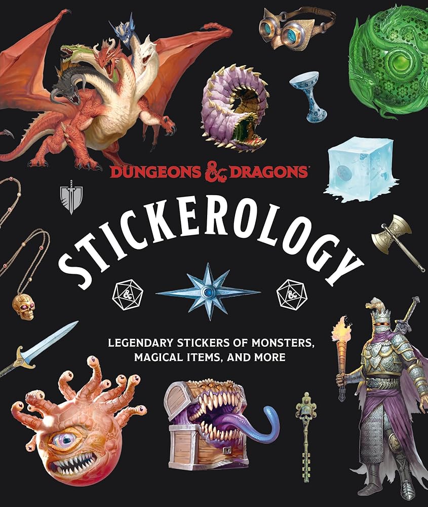 Dungeons & Dragons Stickerology: Legendary Stickers of Monsters, Magical Items, and More: Stickers for Journals, Water Bottles, Laptops, Planners, and More by Official Dungeons & Dragons Licensed