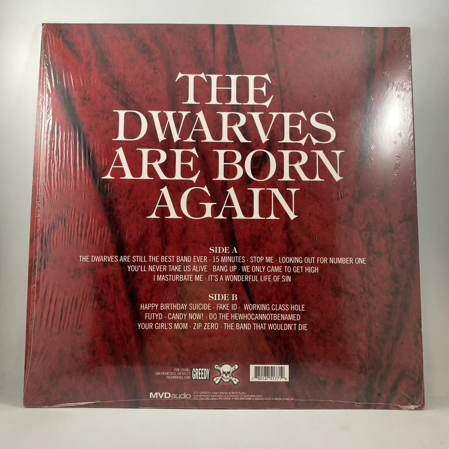 Dwarves – Are Born Again LP USED Vinyl NM/NM - Image 2