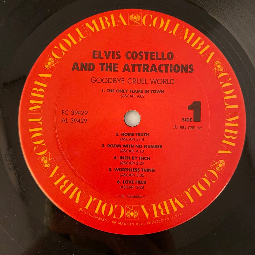 Elvis Costello And The Attractions – Goodbye Cruel World LP USED VG+/VG - Image 3