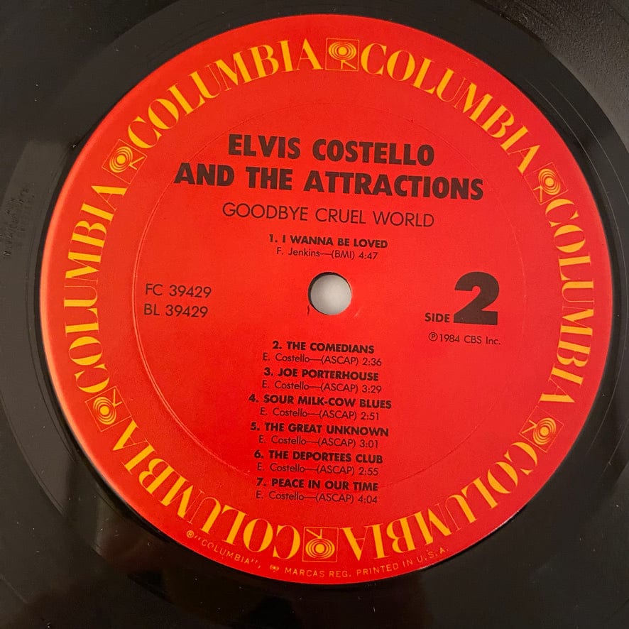 Elvis Costello And The Attractions – Goodbye Cruel World LP USED VG+/VG - Image 4