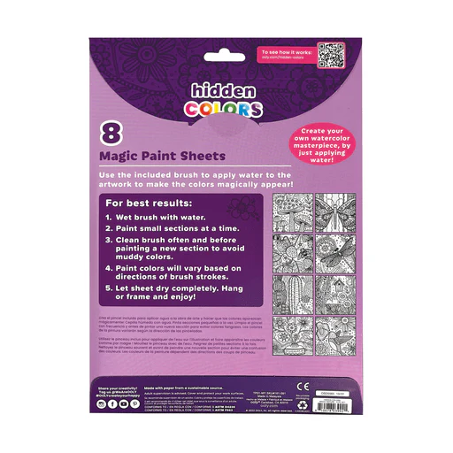 Hidden Colors Magic Paint Sheets (9 PC Set)- Magic Nature - Image 2