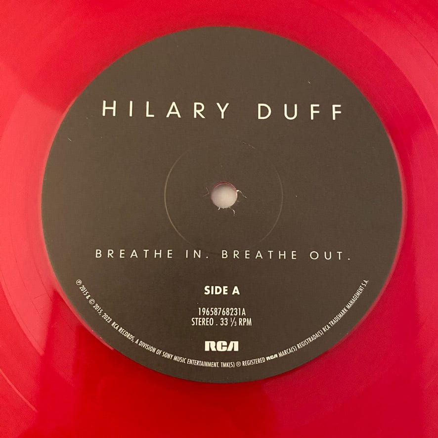 Hilary Duff – Breathe In. Breathe Out. LP USED VG+/VG++ Red Vinyl - Image 4