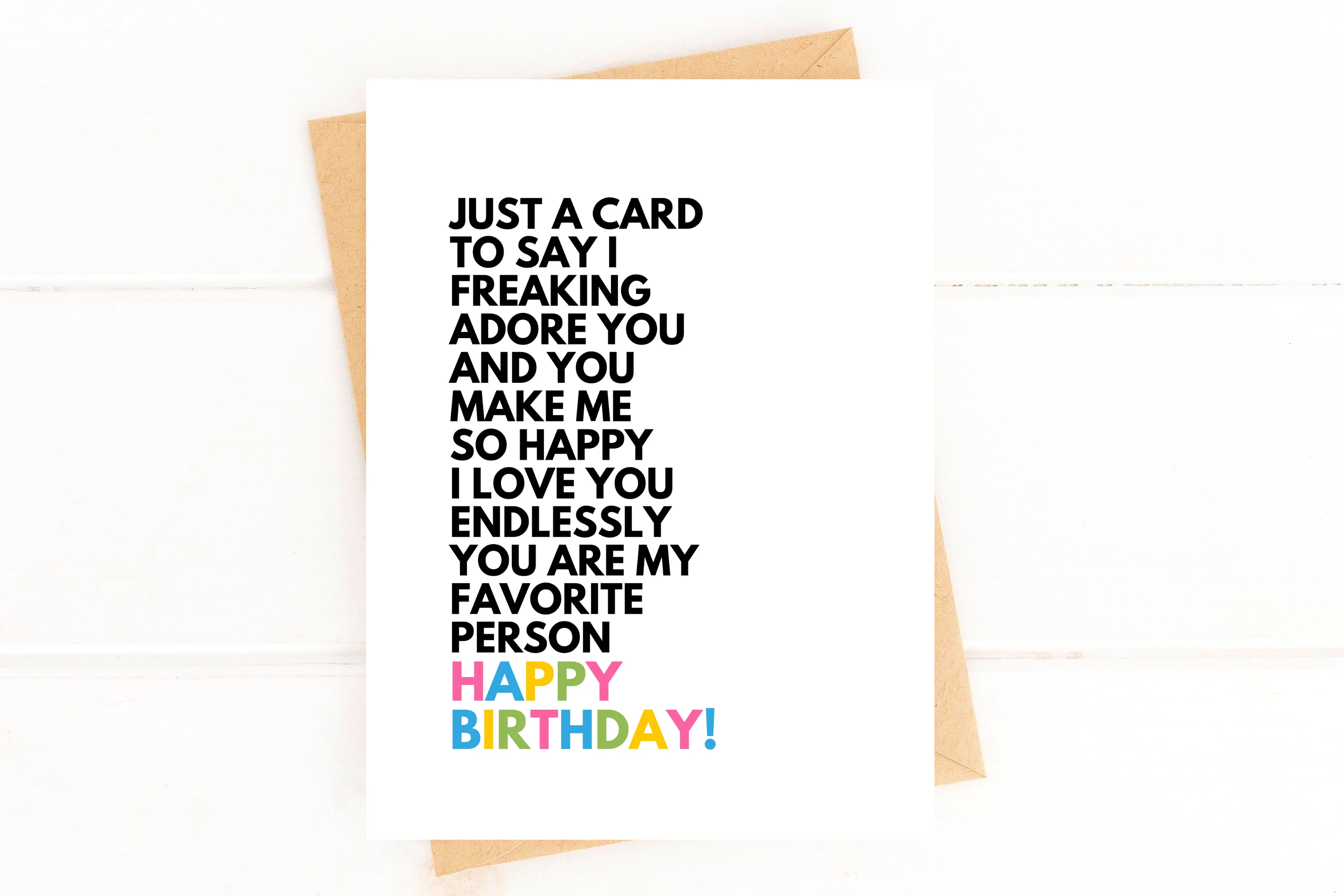 I Love You So Much You're My Favorite Person Birthday Card - Image 2