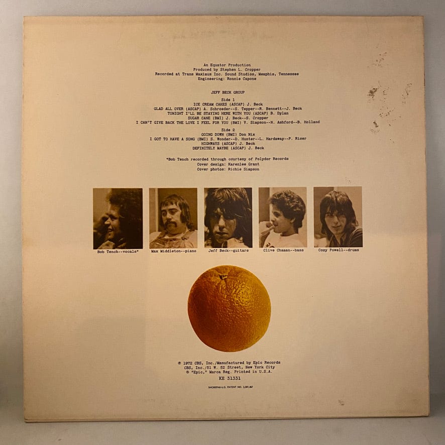 Jeff Beck Group – Jeff Beck Group LP USED NM/VG+ - Image 2