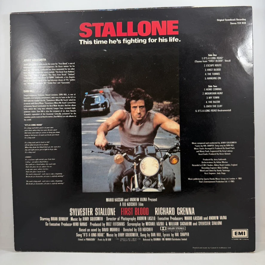 Jerry Goldsmith – First Blood (Original Soundtrack Recording) LP USED Vinyl VG+/VG+ - Image 2