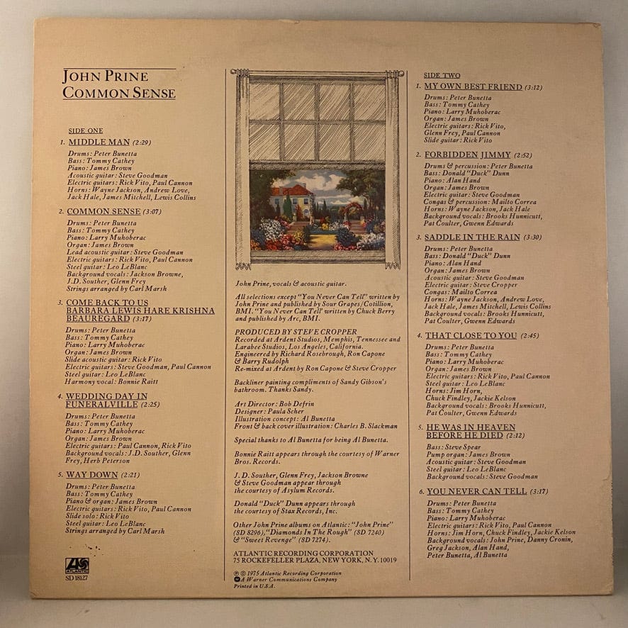 John Prine – Common Sense LP USED VG+/VG - Image 2