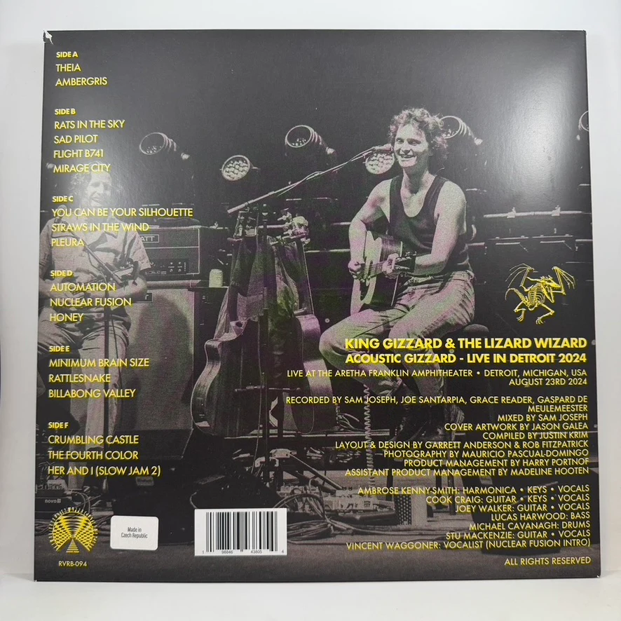 King Gizzard And The Lizard Wizard – Acoustic Gizzard Live In Detroit 2024 LP USED Vinyl NM/VG+ Color Vinyl - Image 2