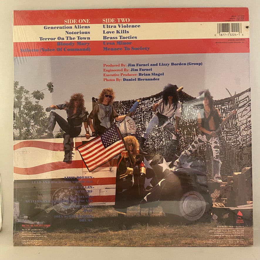 Lizzy Borden – Menace To Society LP USED NOS STILL SEALED 1986 Pressing - Image 2