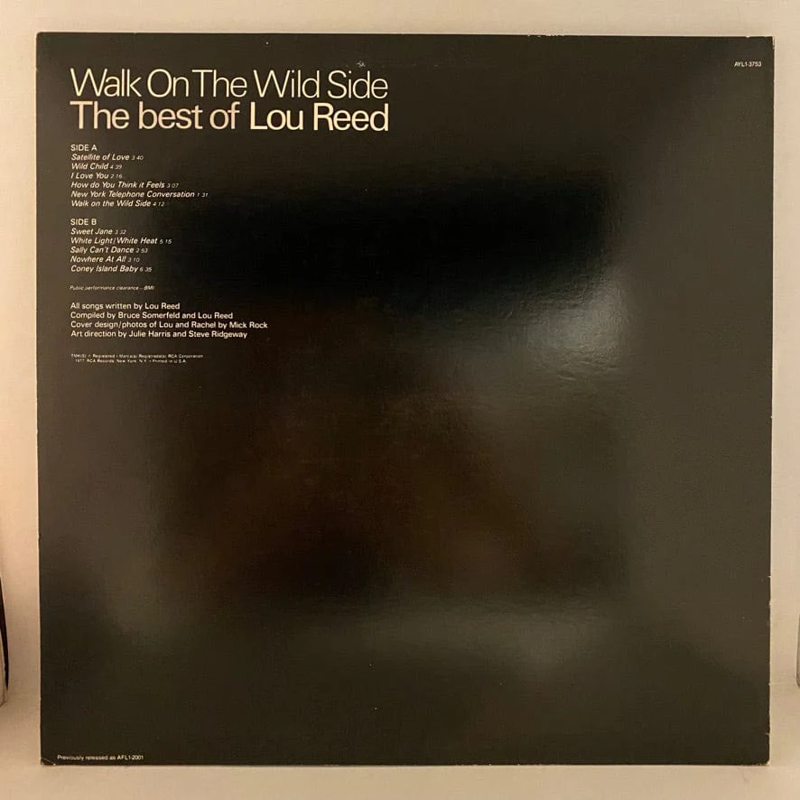 Lou Reed – Walk On The Wild Side - The Best Of Lou Reed LP USED NM/VG++ - Image 2