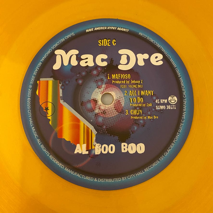 Mac Dre – Al Boo Boo 2LP USED NM/NM Yellow/Orange Vinyl - Image 5