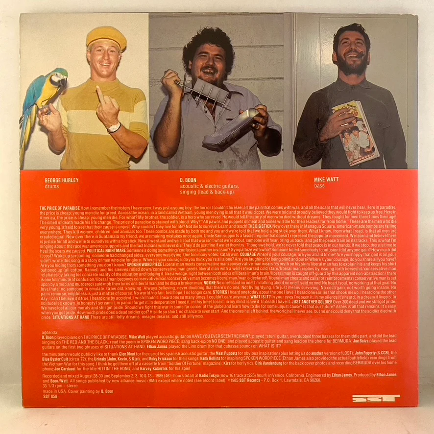 Minutemen – 3-Way Tie (For Last) LP USED VG++/VG+ 1985 Pressing - Image 2