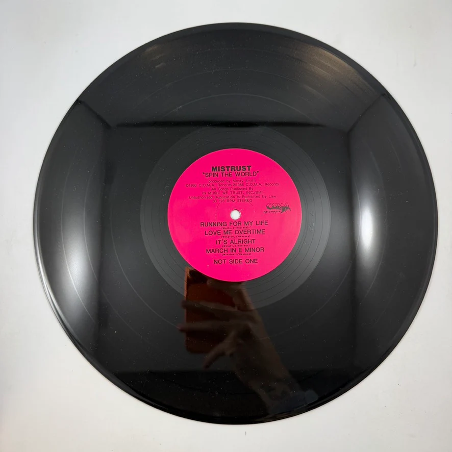Mistrust – Spin The World LP USED Vinyl VG+/VG+ - Image 4