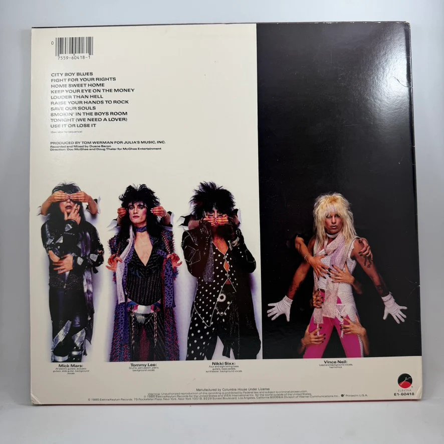 Mötley Crüe – Theatre Of Pain LP USED Vinyl VG+/VG+ - Image 2