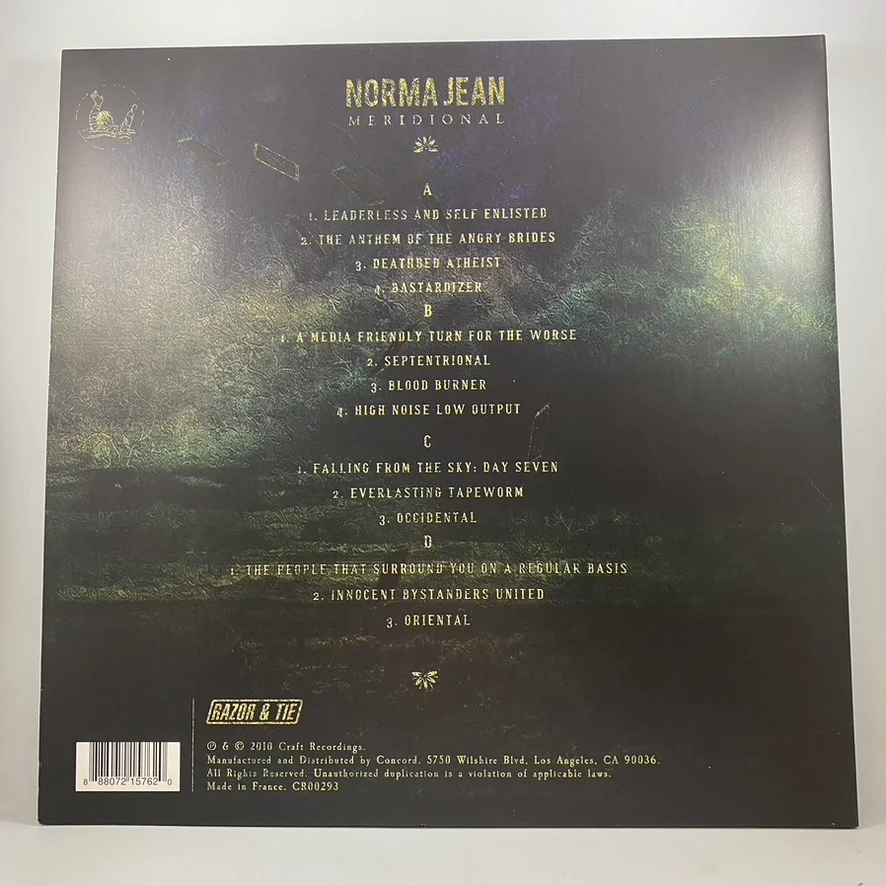 Norma Jean – Meridional LP USED Vinyl NM/NM Color Vinyl - Image 2