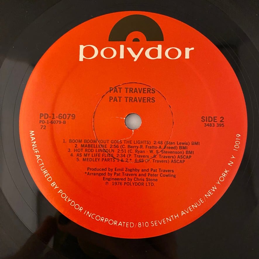 Pat Travers – Pat Travers LP USED NM/VG+ - Image 4