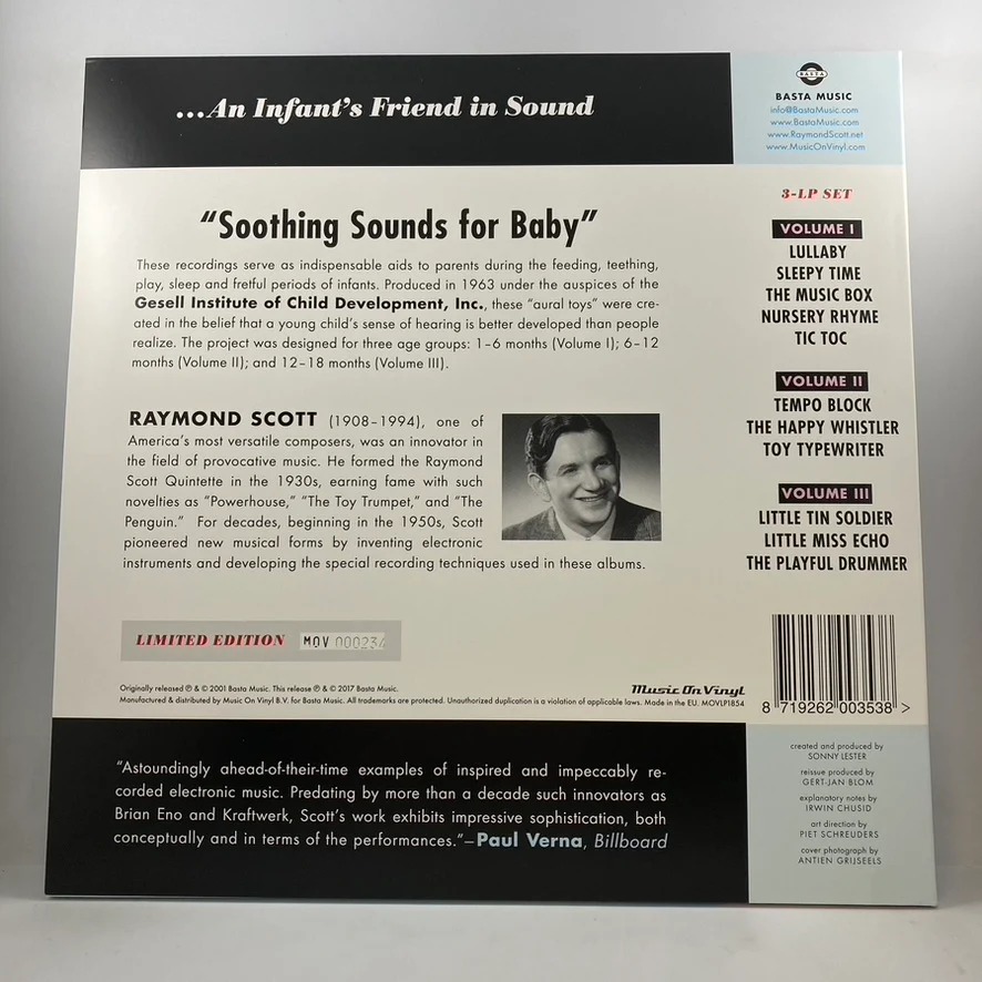 Raymond Scott – Soothing Sounds For Baby LP USED Vinyl NM/NM Color Vinyl - Image 2