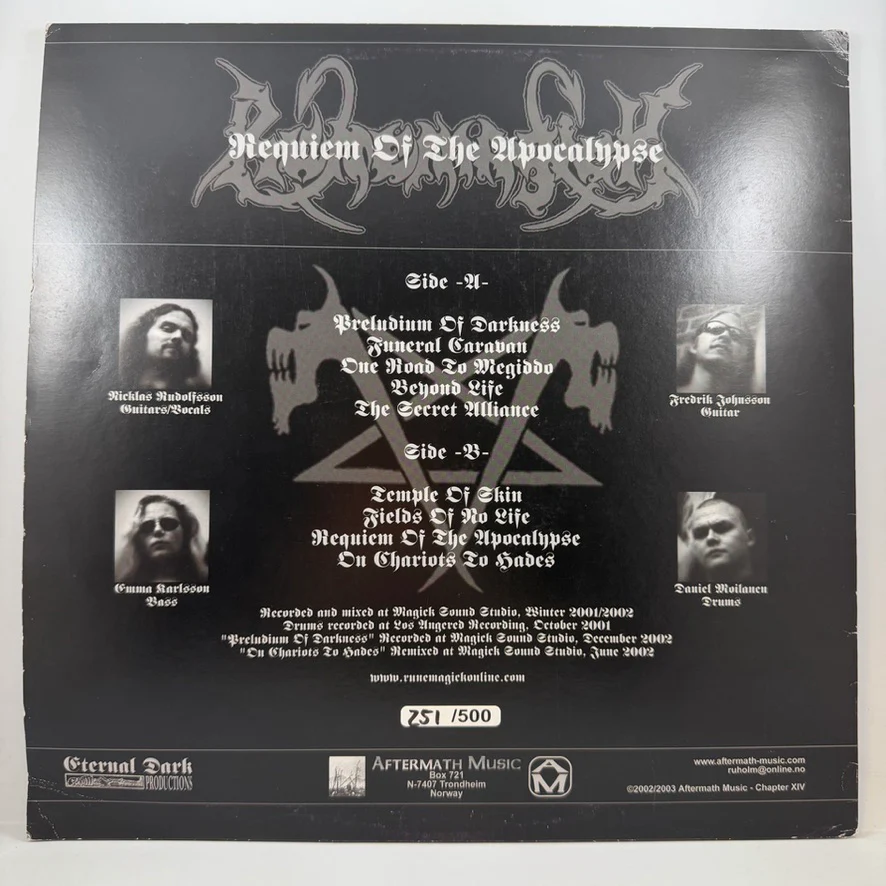 Runemagick – Requiem Of The Apocalypse LP USED VINYL VG++/VG - Image 2