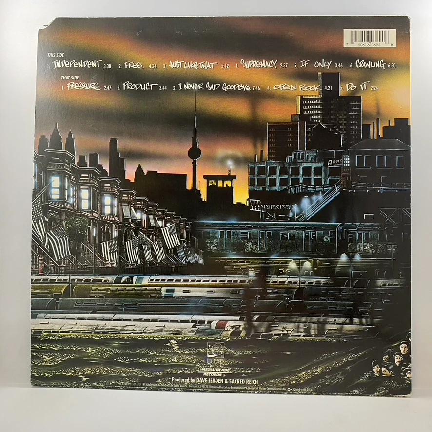 Sacred Reich – Independent LP USED Vinyl VG+/VG - Image 2