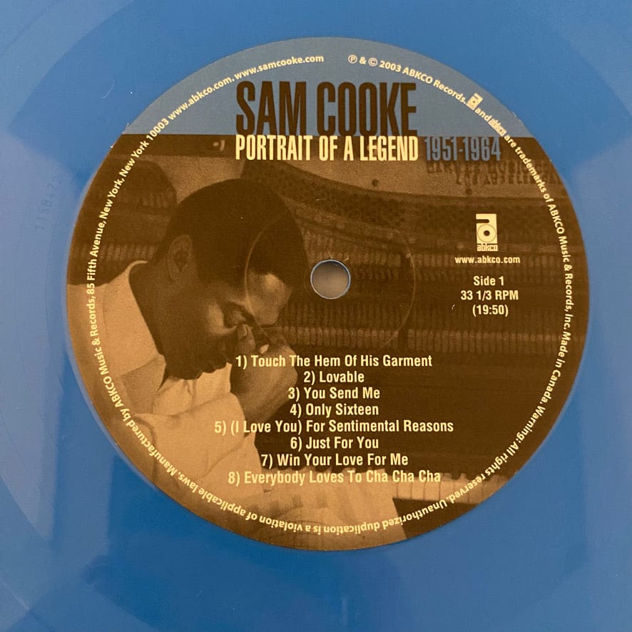 Sam Cooke – Portrait Of A Legend 1951-1964 2LP USED VG++/VG++ Blue Vinyl - Image 3