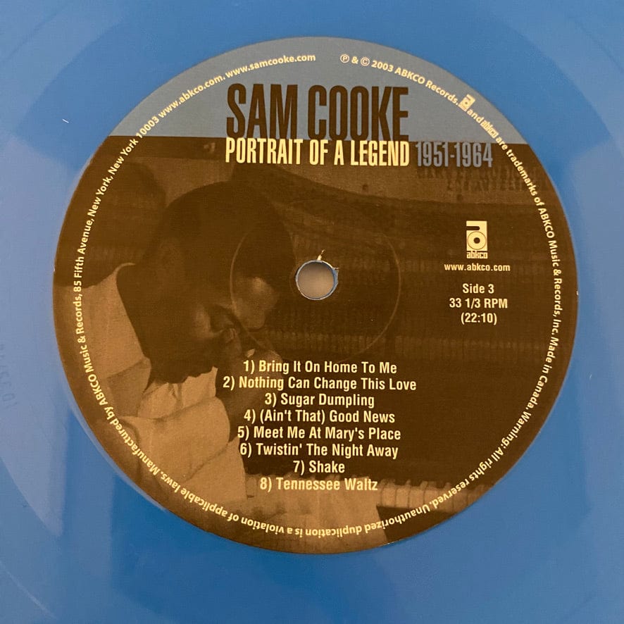 Sam Cooke – Portrait Of A Legend 1951-1964 2LP USED VG++/VG++ Blue Vinyl - Image 5