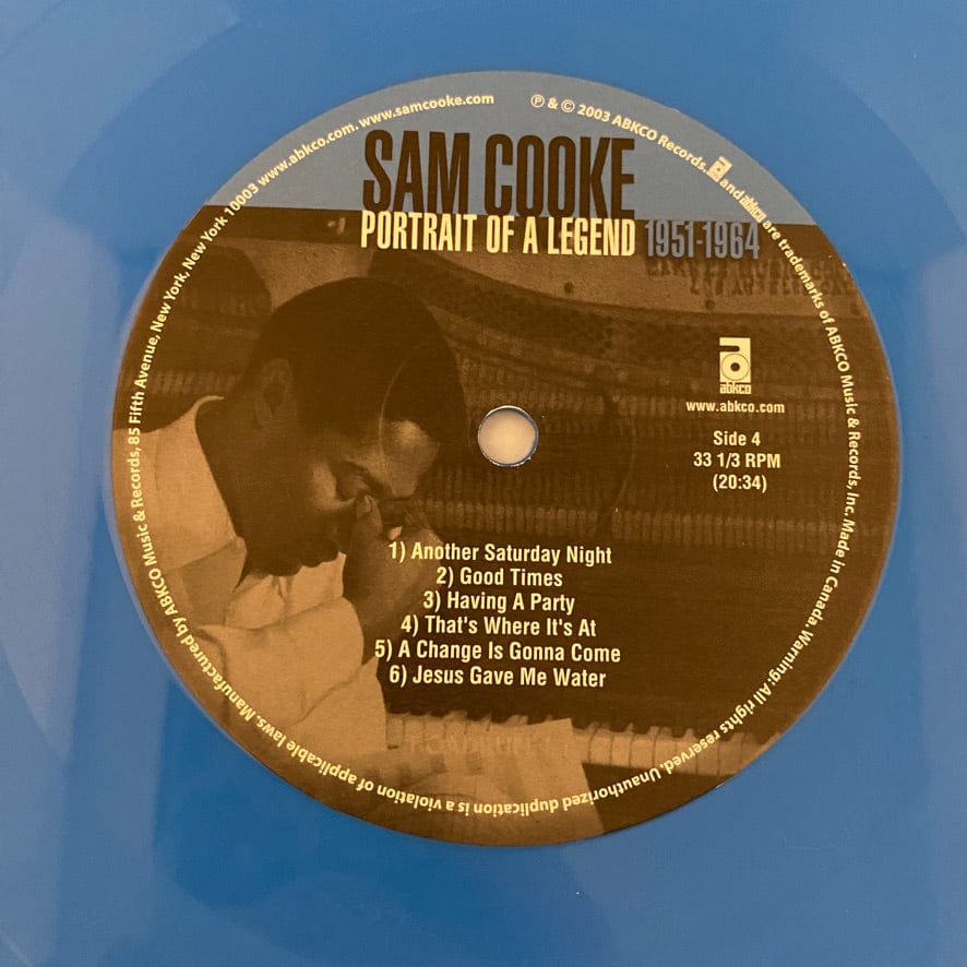 Sam Cooke – Portrait Of A Legend 1951-1964 2LP USED VG++/VG++ Blue Vinyl - Image 6