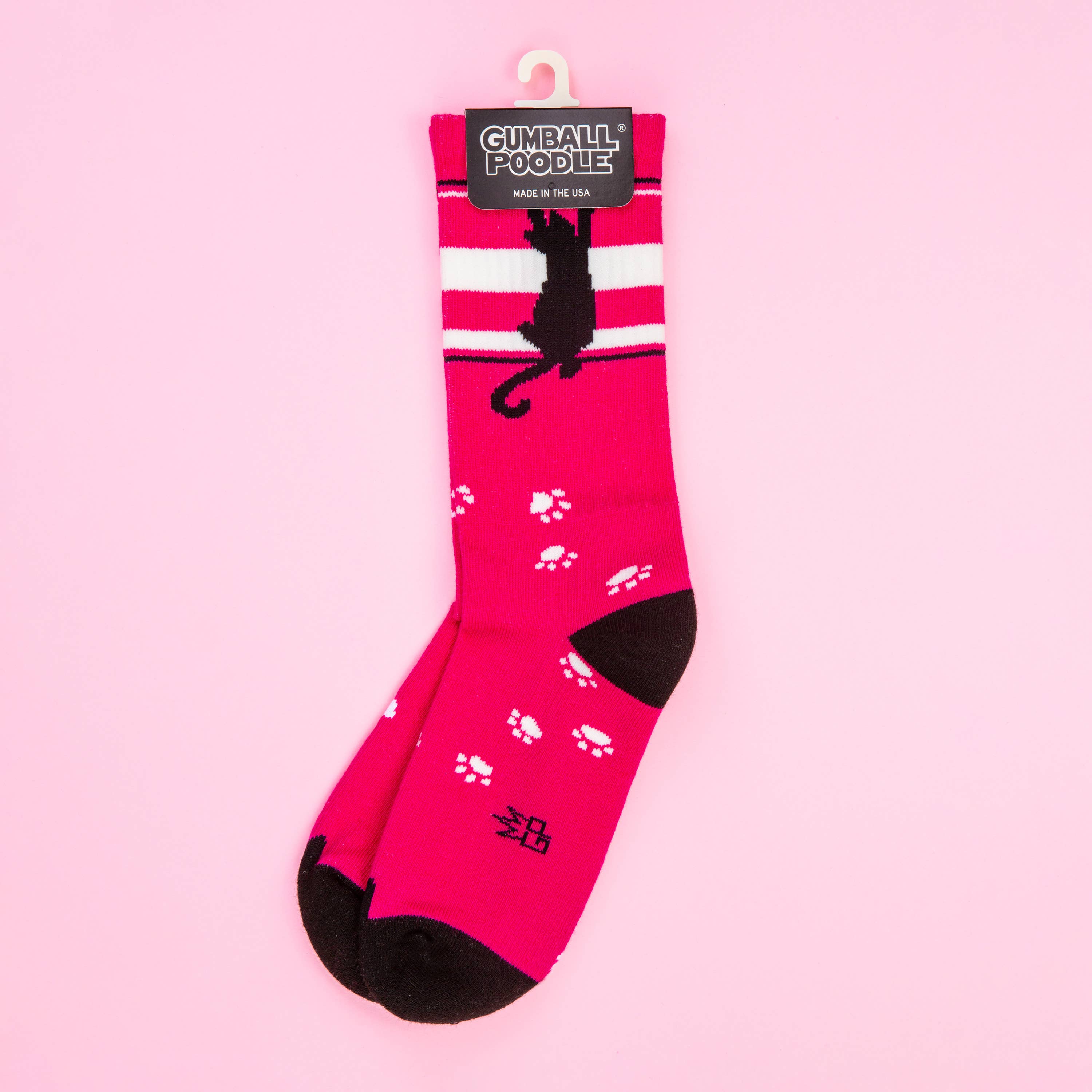 Scratching Black Cat Gym Crew Socks - Image 3