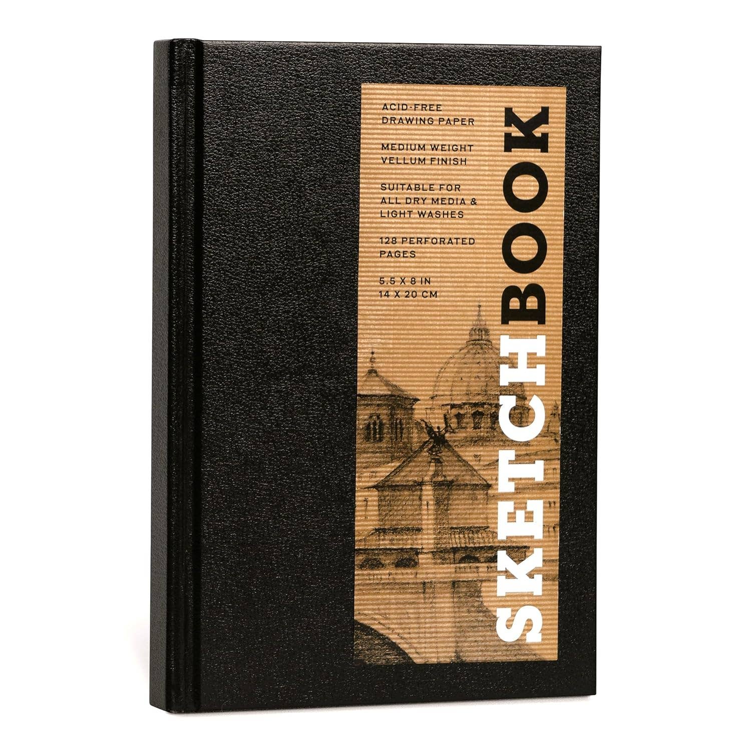 Small Sketchbook 5.5 x 8" - Bound Hardcover (Black)