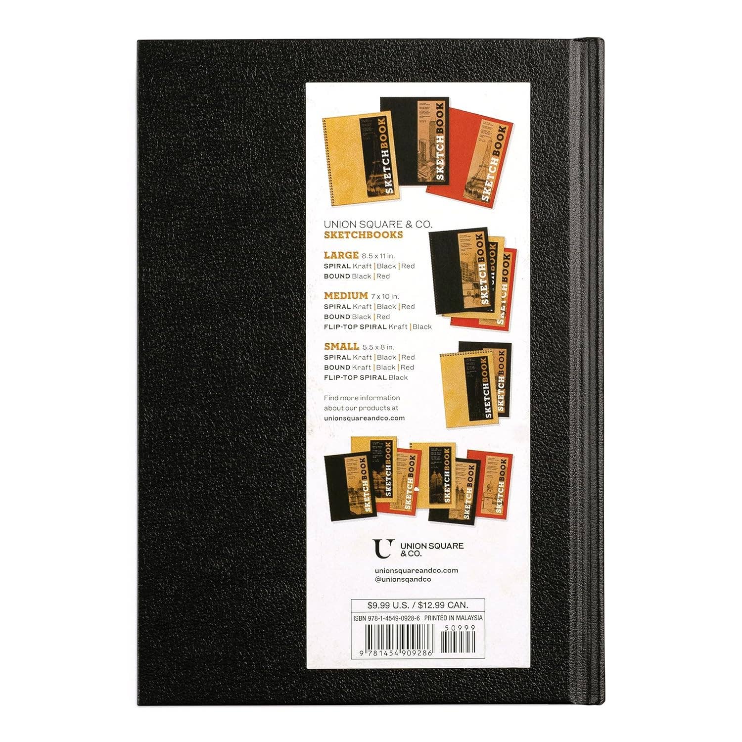 Small Sketchbook 5.5 x 8" - Bound Hardcover (Black) - Image 2