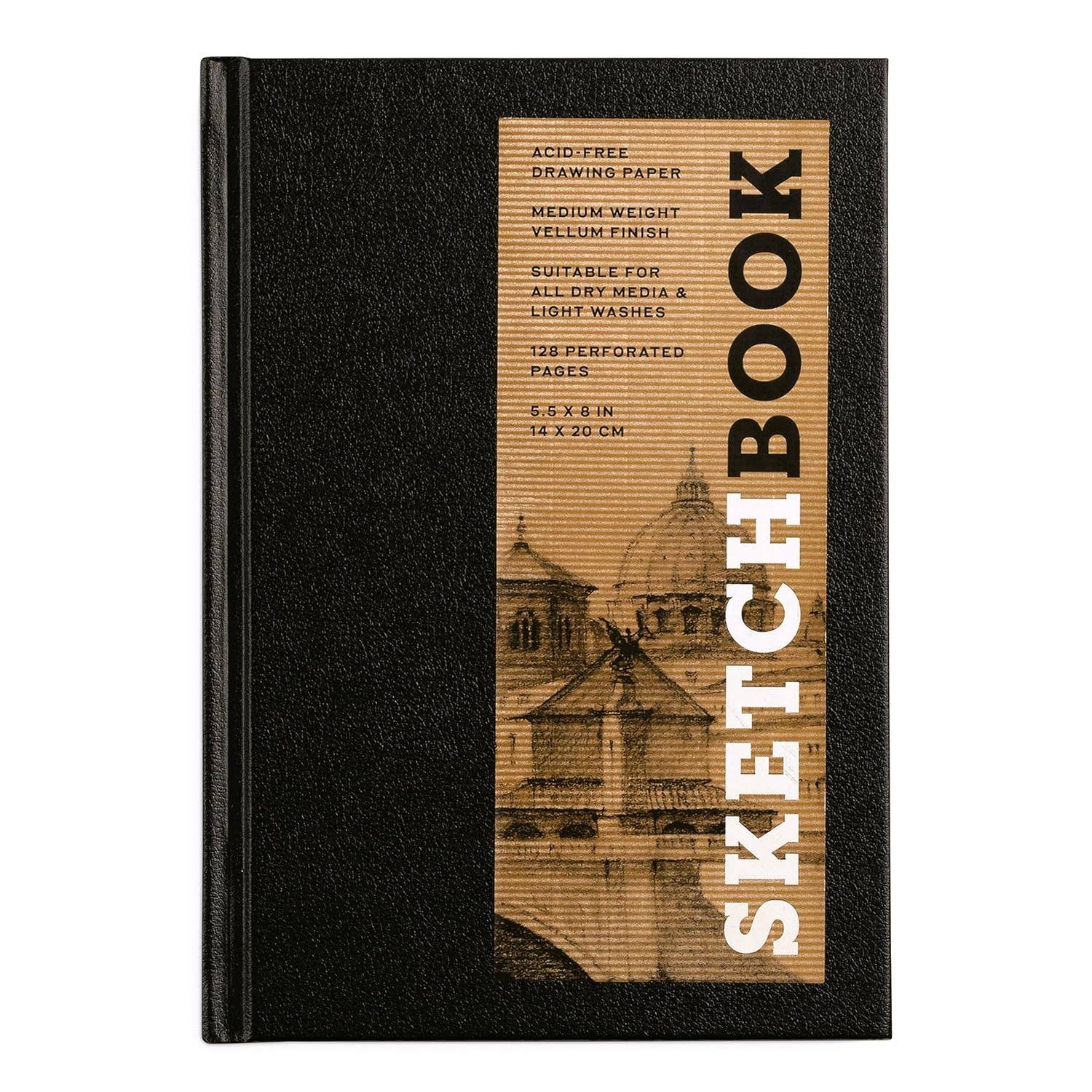 Small Sketchbook 5.5 x 8" - Bound Hardcover (Black) - Image 4