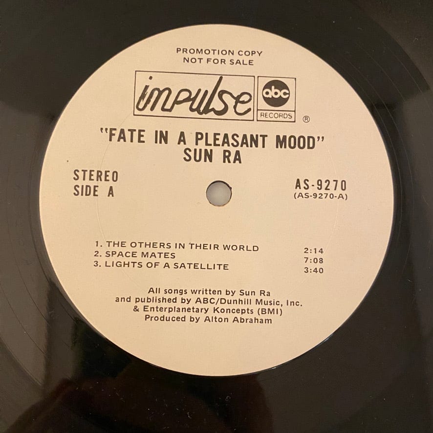 Sun Ra & His Myth Science Arkestra – Fate In A Pleasant Mood LP USED VG++/VG+ 1974 White Label Promo - Image 3