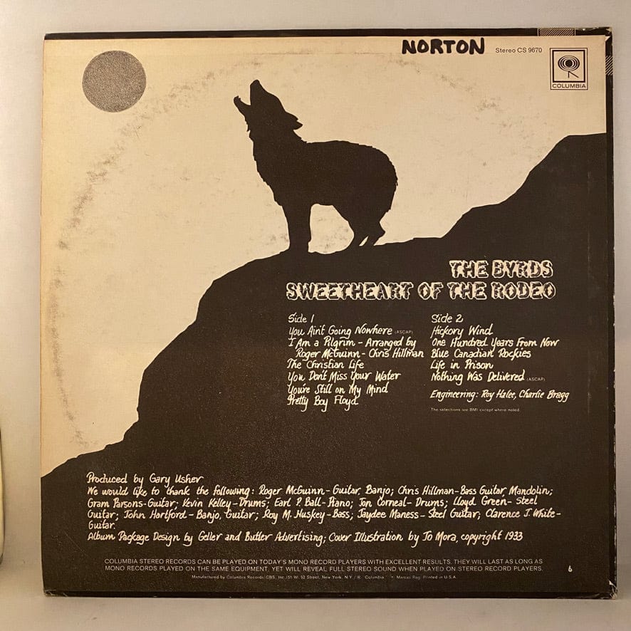 The Byrds – Sweetheart Of The Rodeo LP USED VG+/VG 1968 Original Pressing - Image 2